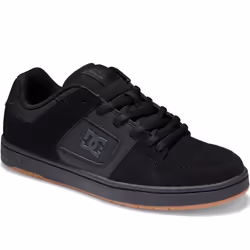 DC Shoes Mens Manteca Low Rise Skater Leather Trainers Sneakers Shoes - 11.5 UK, Black/Black/Gum