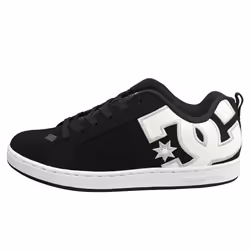 DC Shoes Court Graffik Womens Skate Trainers in Black White - 6.5