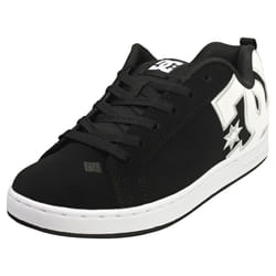 DC Shoes Court Graffik Womens Skate Trainers in Black White - 7.5 UK