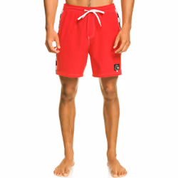 Quiksilver Mens Original Arch 17" Summer Beach Surf Swim Swimming Shorts - L, High Risk Red