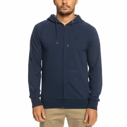 Quiksilver Mens Essential Full Zip Hooded Sweatshirt Hoody Hoodie Jacket - S, Navy Blazer