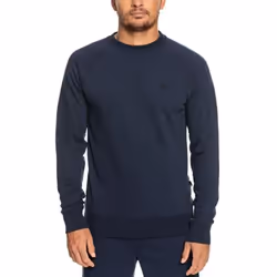 Quiksilver Mens Essentials Raglan Crew Neck Pullover Sweater Hoodie Sweatshirt - S, Navy