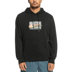 Quiksilver Mens Retro Fade Pullover Sweater Sweatshirt Hoodie - S, Black