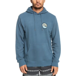Quiksilver Mens Bubble Stamp Pullover Hooded Sweatshirt Jumper Hoody Hoodie - S, Bering Sea