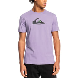 Quiksilver Mens Comp Logo Short Sleeve Crew Neck Cotton T-Shirt Top Tee - S, Pastel Lilac