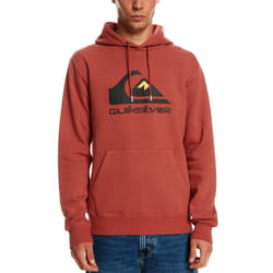Quiksilver Mens Big Logo Pullover Hooded Sweatshirt Sweater Hoody Hoodie - 2XL, Marsala