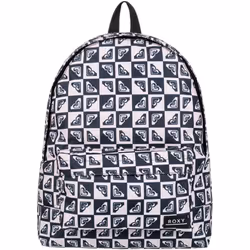 Roxy Womens Sugar Baby Printed Adjustable Strap Travel Backpack Bag - One Size, Anthracite