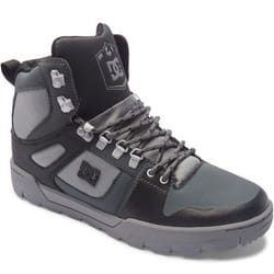 DC Shoes Mens Pure Hi Mid Rise Leather Outdoor Chunky Walking Boots - 8 UK, Black/Grey