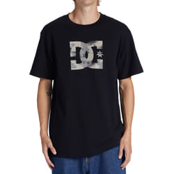 DC Shoes Mens Star Fill Short Sleeve Crew Neck Cotton T-Shirt Top Tee - M, Black/Cloud Cover