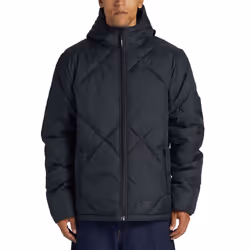DC Shoes Mens Passage Warm Winter Hooded Padded Puffer Jacket Coat - Black - M, Black