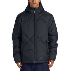 DC Shoes Mens Passage Warm Winter Hooded Padded Puffer Jacket Coat - Black - M, Black