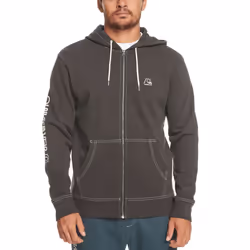 Quiksilver Mens the Original Full Zip Hooded Sweatshirt Hoody Hoodie - M, Black