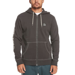Quiksilver Mens the Original Full Zip Hooded Sweatshirt Hoody Hoodie - M, Black