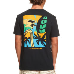 Quiksilver Mens Weird Trip Short Sleeve Crew Neck Cotton T-Shirt Top Tee - M, Black