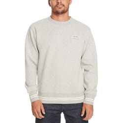 Quiksilver Mens Rib Tip Crew Neck Sweater Jumper Sweatshirt Top - Grey Heather - XL, Grey Heather