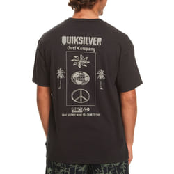 Quiksilver Mens Quik Ways Short Sleeve Crew Neck Cotton T-Shirt Top Tee - M, Black