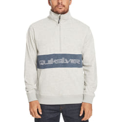 Quiksilver Mens Bold Omni Pullover Half Zip Sweater Sweatshirt - Grey Heather - XXL, Grey Heather