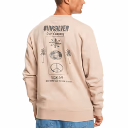 Quiksilver Mens Surf The Earth Crew Neck Sweater Jumper Sweatshirt Top - XL, Goat