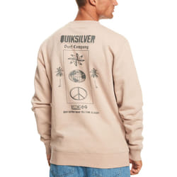 Quiksilver Mens Surf The Earth Crew Neck Sweater Jumper Sweatshirt Top - XL, Goat