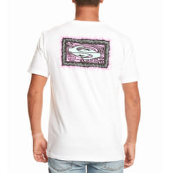 Quiksilver Mens Taking Roots Short Sleeve Crew Neck Cotton T-Shirt Top Tee - XL, White
