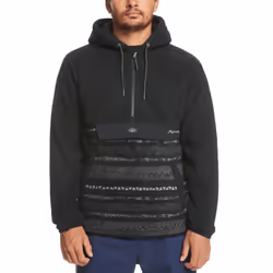 Quiksilver Mens Clean Coast Half Zip Pullover Sweatshirt Hoodie - Black - M, Black