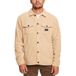 Quiksilver Mens Sherpa Fleece Button Front Overshirt Jacket - Plage - L, Plage