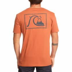 Quiksilver Mens The Original Short Sleeve Crew Neck Cotton T-Shirt Top Tee - M, Baked Clay