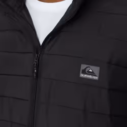 Quiksilver Mens Scaley Warm Winter Padded Puffer Jacket Coat - Black - M, Black