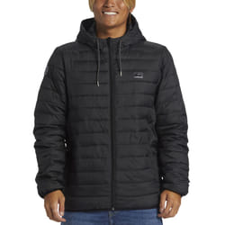 Quiksilver Mens Scaley Hooded Warm Winter Padded Puffer Jacket Coat - XXL, Black