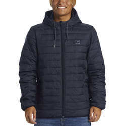 Quiksilver Mens Scaley Hooded Warm Winter Padded Puffer Jacket Coat - M, Navy Blazer