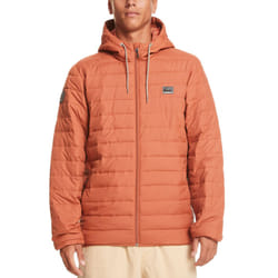Quiksilver Mens Scaley Hooded Warm Winter Padded Puffer Jacket Coat - XXL, Baked Clay
