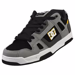 DC Shoes Stag Mens Skate Trainers in Grey Yellow - 8