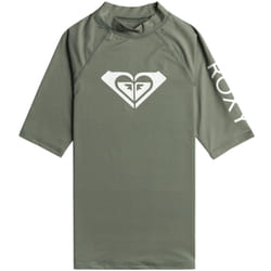 Roxy Girls Wholehearted Short Sleeve Beach Surf UPF 50 Rash Guard Vest T-Shirt - 6 Yrs, Agave Green