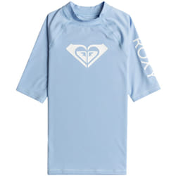 Roxy Girls Wholehearted Short Sleeve Beach Surf UPF 50 Rash Guard Vest T-Shirt - 16 Yrs, Bel Air Blue
