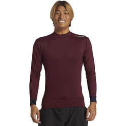 Quiksilver Mens Highline Long Sleeve UV Protect Surf Rash Guard Vest Top - L, Wine