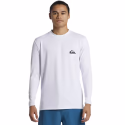 Quiksilver Mens Everyday Surf Long Sleeve Crew Neck UV Protect T-Shirt Top Tee - 3XL, White