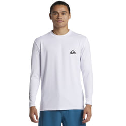 Quiksilver Mens Everyday Surf Long Sleeve Crew Neck UV Protect T-Shirt Top Tee - 3XL, White