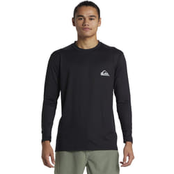 Quiksilver Mens Everyday Surf Long Sleeve Crew Neck UV Protect T-Shirt Top Tee - XS, Black