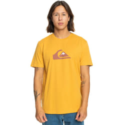 Quiksilver Mens Comp Logo Short Sleeve Crew Neck Cotton T-Shirt Top Tee - S, Mustard