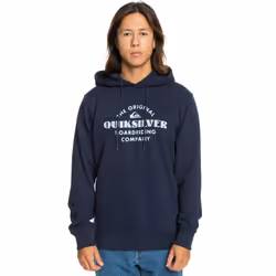 Quiksilver Mens Tradesmith Hooded Sweatshirt Pullover Hoody Hoodie - XL, Navy Blazer