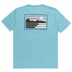 Quiksilver Mens Land And Sea Short Sleeve Crew Neck Cotton T-Shirt Top Tee - L, Marine Blue