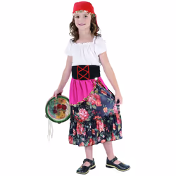 ) Children's gypsy costume - L 10-12 years (130-140 cm