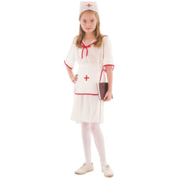 ) Nurse costume for girls - S 4-6 years (110-120 cm
