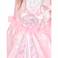 ) Princess costume with a flower crown for girls - S 4-6 years (110-120 cm