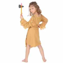 ) Beige Indian costume for girls - M 7-9 years (120-130 cm
