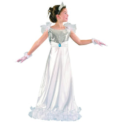 ) Girls' white princess costume - S 4-6 years (110-120 cm