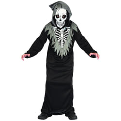 ) Boys' Reaper Skeleton Costume - L 10-12 years (130-140 cm
