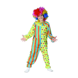 ) Children's colorful clown costume - L 10-12 years (130-140 cm
