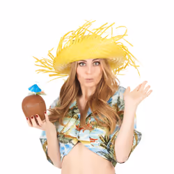 Adult Yellow Hawaii Hat