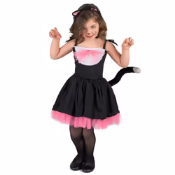 ) Girls' black and pink cat costume - 3 - 4 years (XS